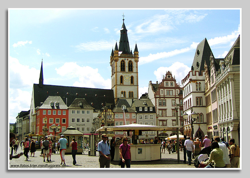 Bilder von Trier - Trierer Hauptmarkt mit der Gangolf-Kirche